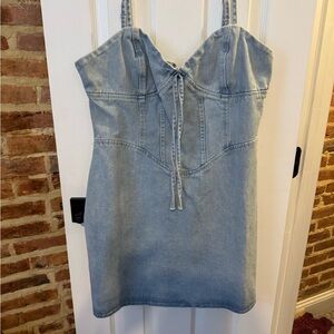 PLT Denim Corset Mini Dress